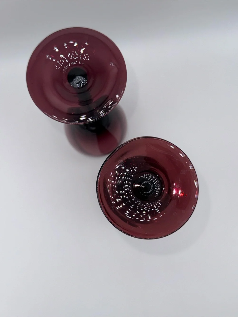 Vintage Mikasa Set of 6 Elite Amethyst Wine Glasses